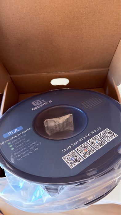 PLA Geeetech Preto Azul Wood