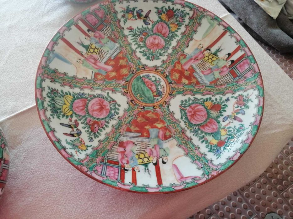 Serviço Jantar, Chá, Café 155 peças, decoração Mandarim (XIX) -SEM USO