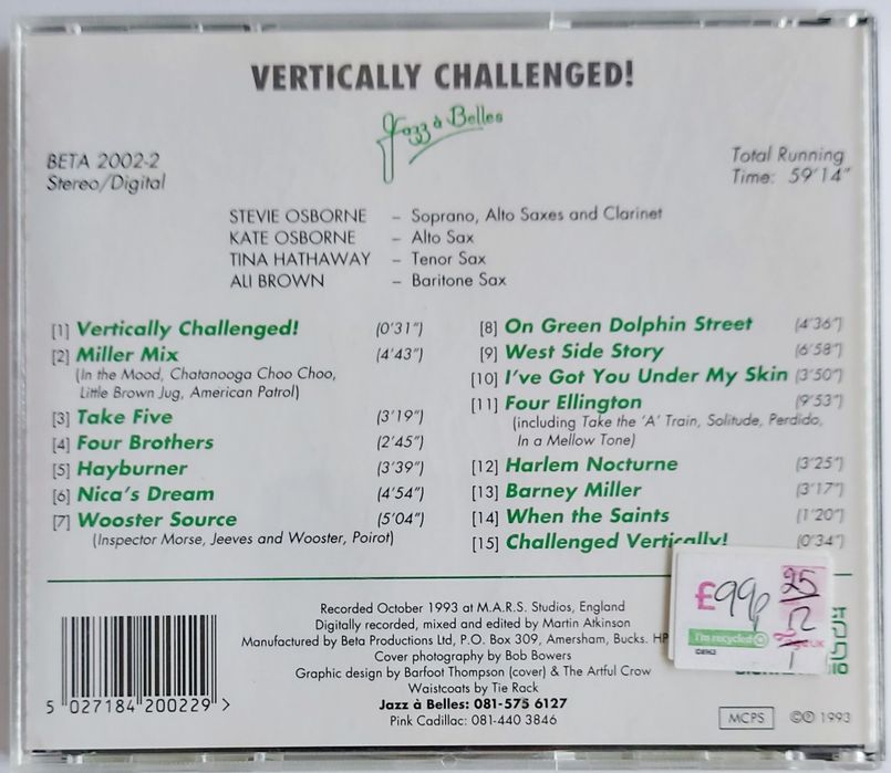 Vertically Challenged Jazz A Belles 1993r