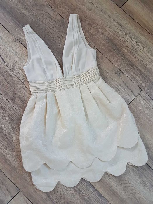 Sukienka H&M Bombka Falbanki Conscious Unikat