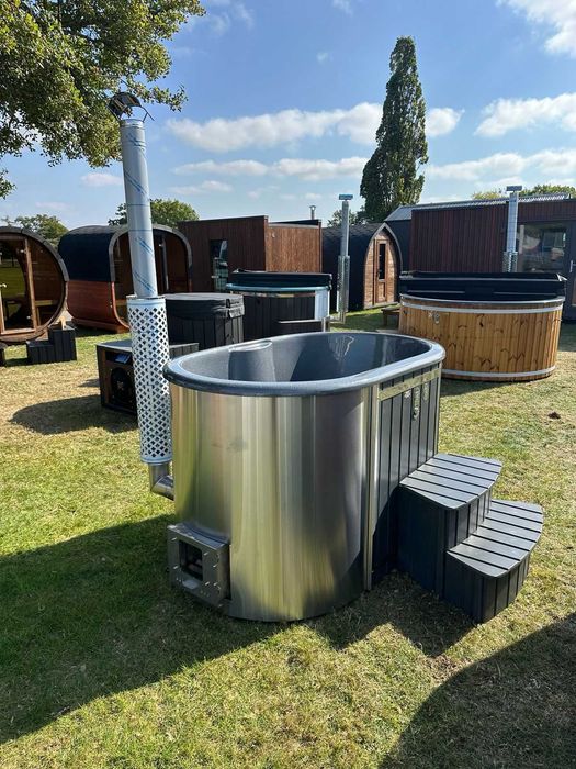 BALIA OWAL LUX - z piecem zewnętrznym -hot tub, spa, jacuzzi