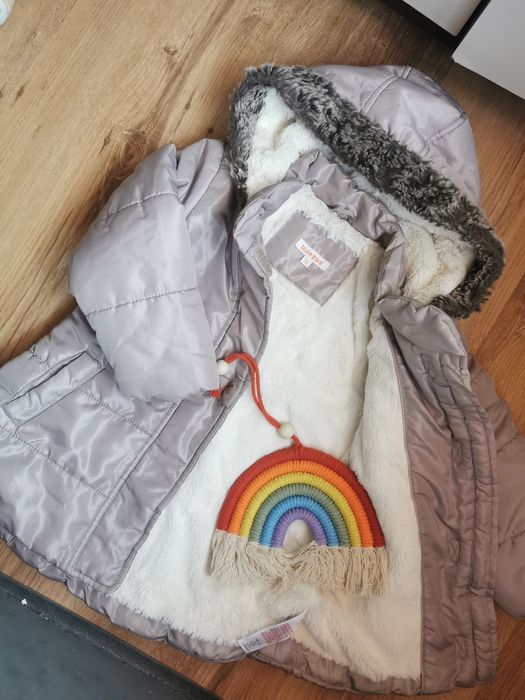 Zimowa księżniczka! Ciepła kurteczka 98