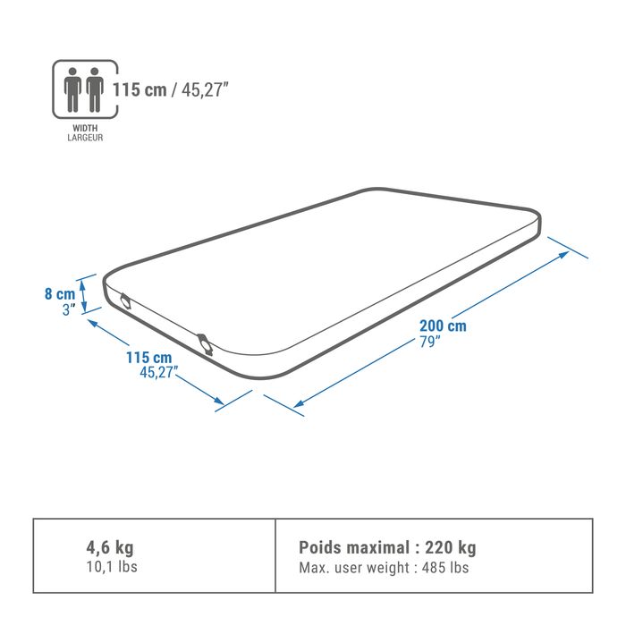 COLCHÃO AUTO-INSUFLÁVEL DE CAMPISMO - ULTIM COMFORT VAN 115 CM - 2