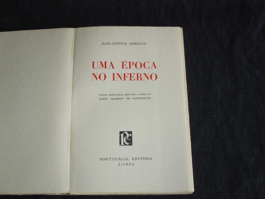 Livro Uma Época no Inferno Rimbaud Mário Cesariny