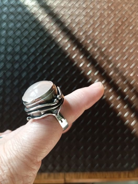 Pierścionek, pierścień, kolos, srebro oksydowane 925.