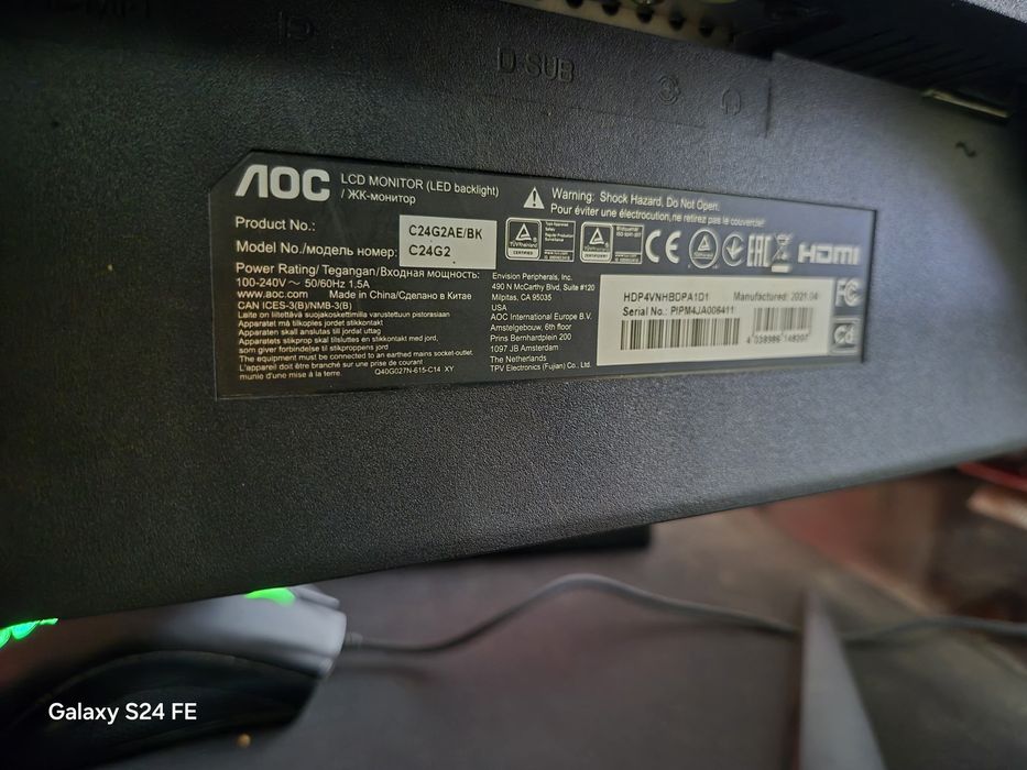 Monitor AOC 165hz