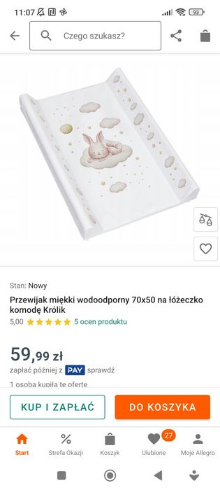 Przewijak wodoodporny