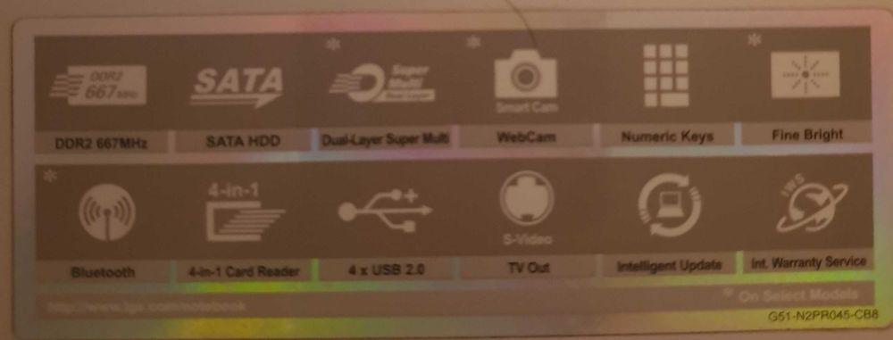 LG E500 – Windows 10 – Office 2024 – 80€ ou para peças