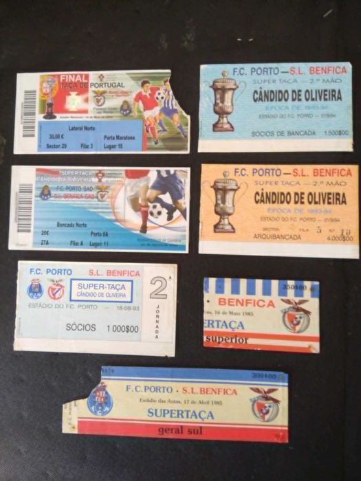 Bilhetes do FC Porto Benfica Finais Taça Portugal e Super Taça.