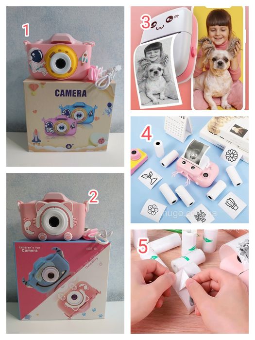 Дитячий термо прінтер .дитячий фотоапарат.термо принтер  детский