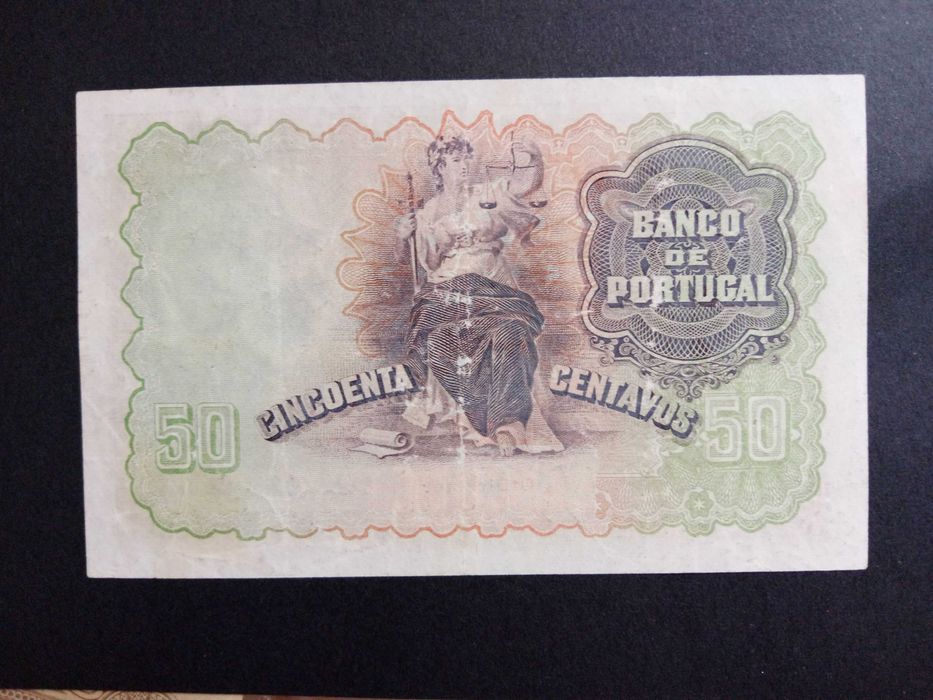 Nota 50 centavos de 1920 Republica Portuguesa.