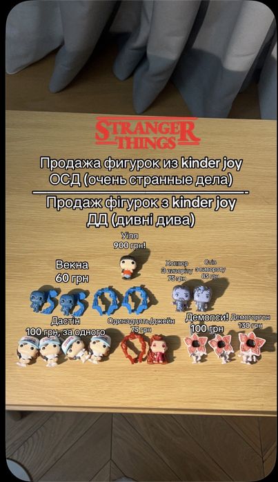 Фігурки Stranger things!Дивні дива! Кіндер. Вілл, Уилл.