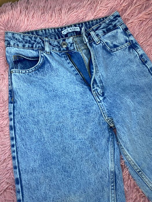 Синие джинсы мом