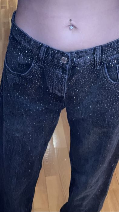 Джинси зі стразами Zara 40 р.