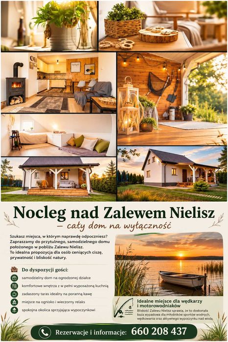Nocleg nad zalewem Nielisz.