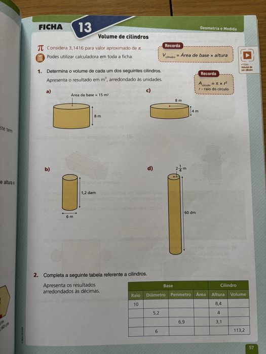 Fichas de matemática 6 ano