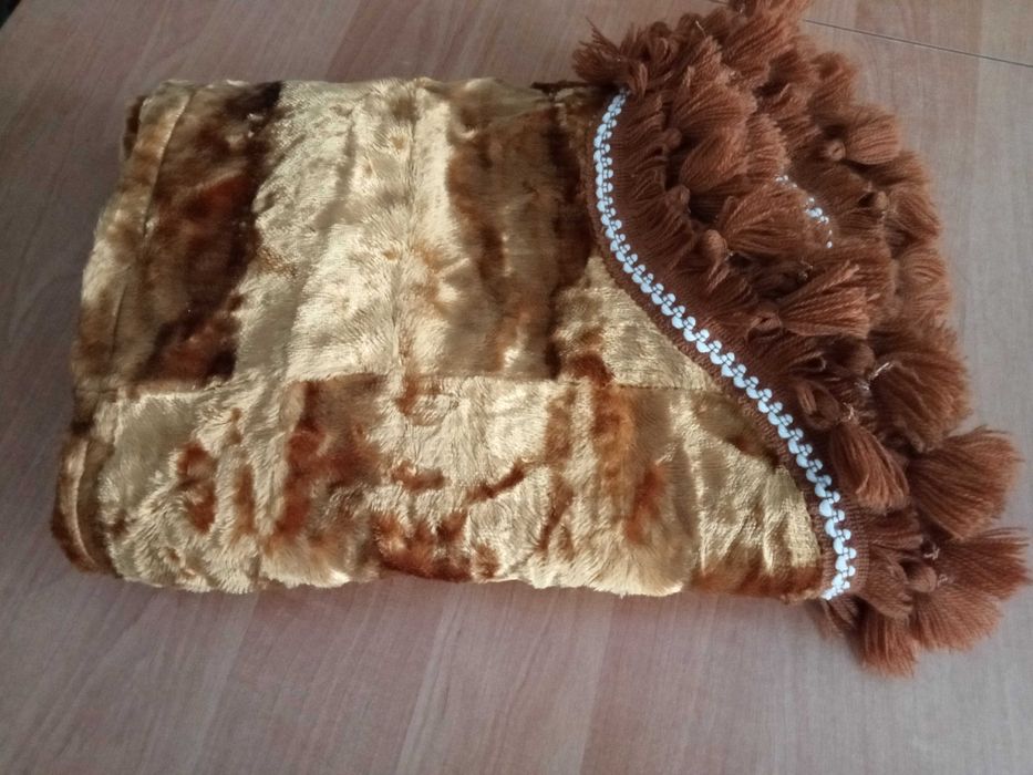 falbana do zasłony welurowej welur brąz