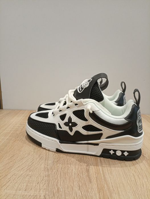 Buty Lv skate czarno białe