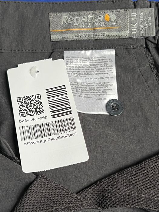 Regatta Spodnie Męskie Wygodne Stylowe Szare Rozmiar 29