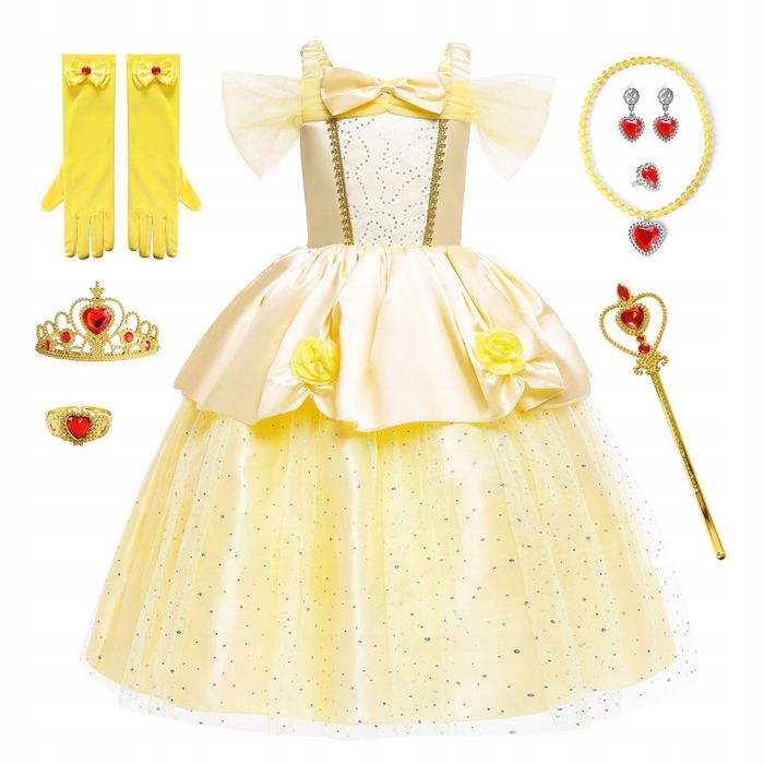Strój księżniczka bella królewna piękna