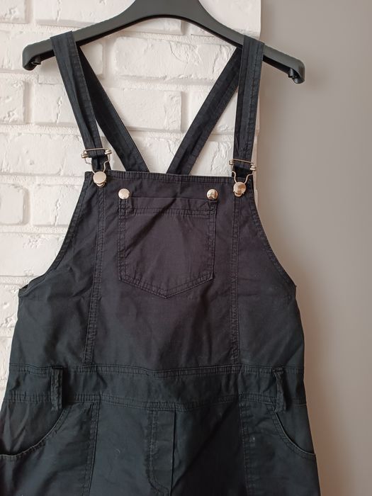 Sukienka ogrodniczka czarna 38/40