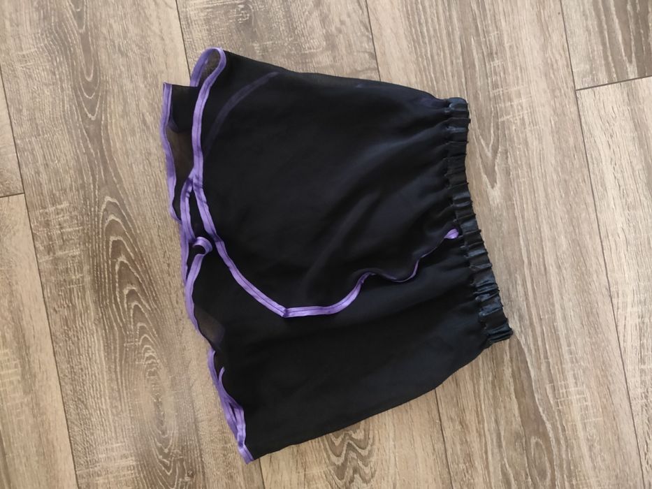 Купальник фиолетовый для танцев + фатиновая юбка. Рост 122-128