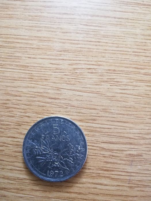 Moeda 5 francos franceses 1972