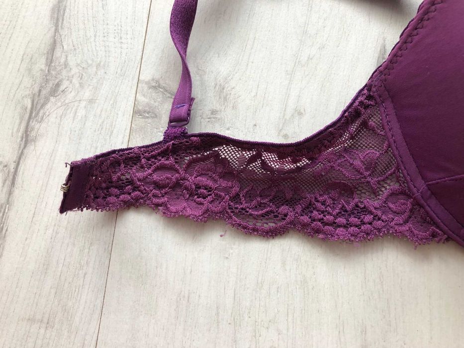 Fioletowy stanik biustonosz push up 80B