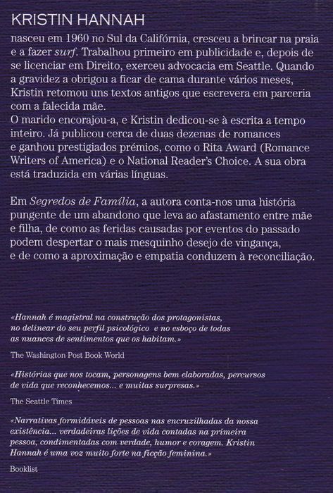Livro Segredos de Família de Kristin Hannah [Portes Grátis]