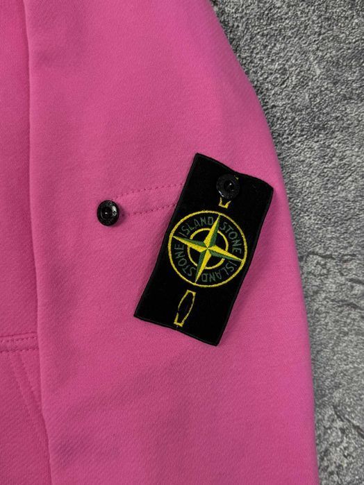 Зіп-худі Stone Island рожевий зип-худи Стон Айленд Стоун Айленд кофта худи стоник pink чоловіча жіноча унисекс спортивна кофта худі рожевий одяг