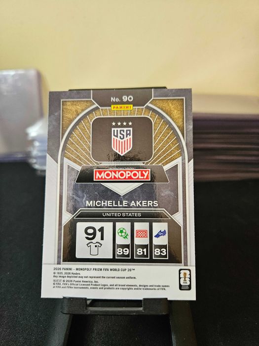 Michelle Akers Monopoly Silver Prizm #90