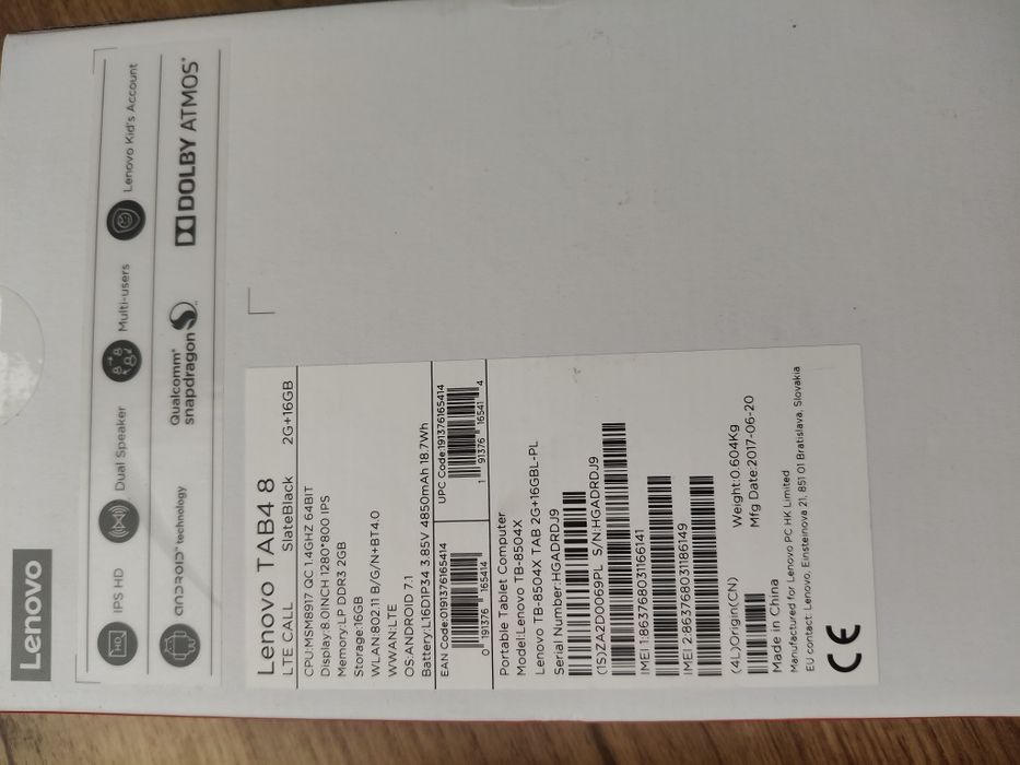 Lenovo TB-8504X  tablet