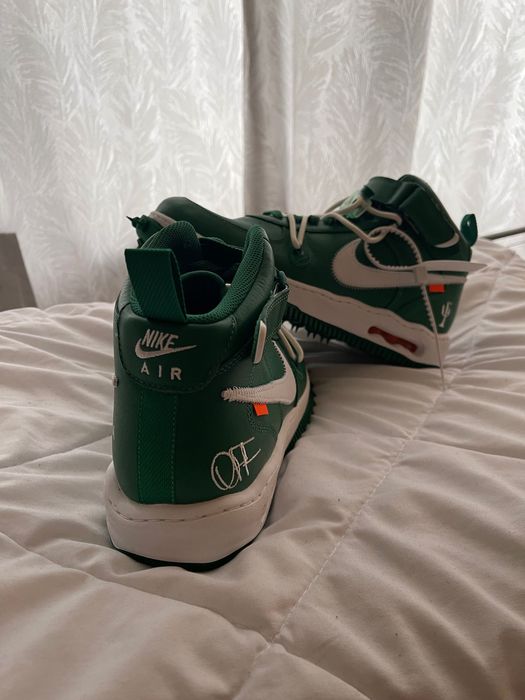 Кросовки  Nike Air Force 1 Off-White Mid SP Leather Pine Green