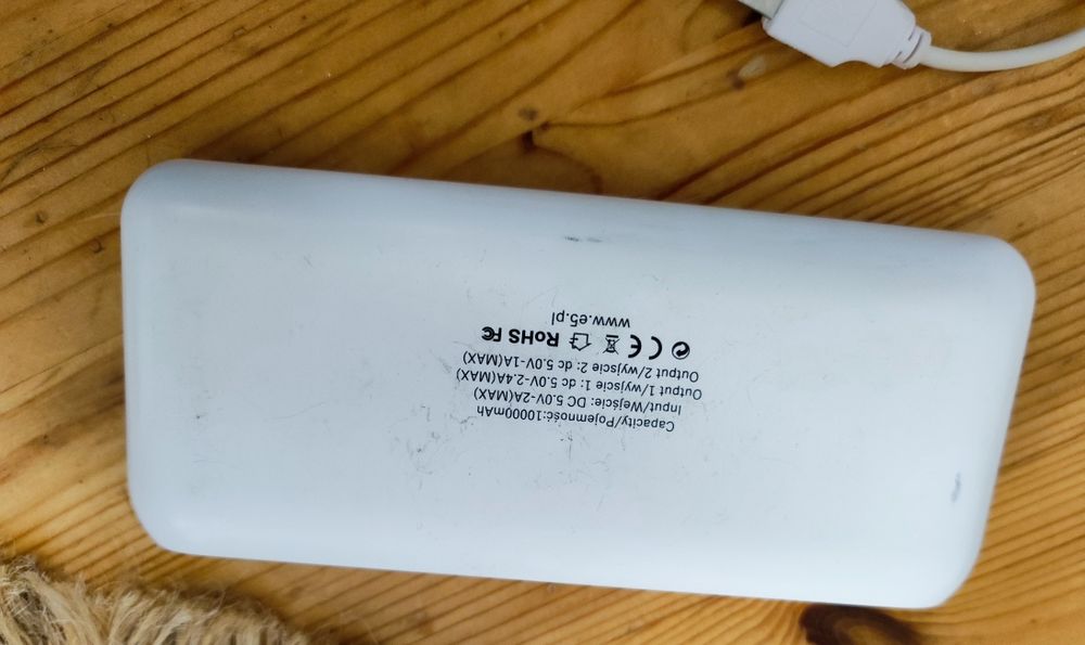 Powerbank e5 biały 10000 mAh