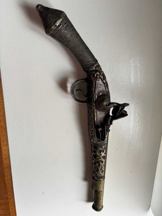Pistola otomana original (séc. XVII-XVIII) peça rara de coleção