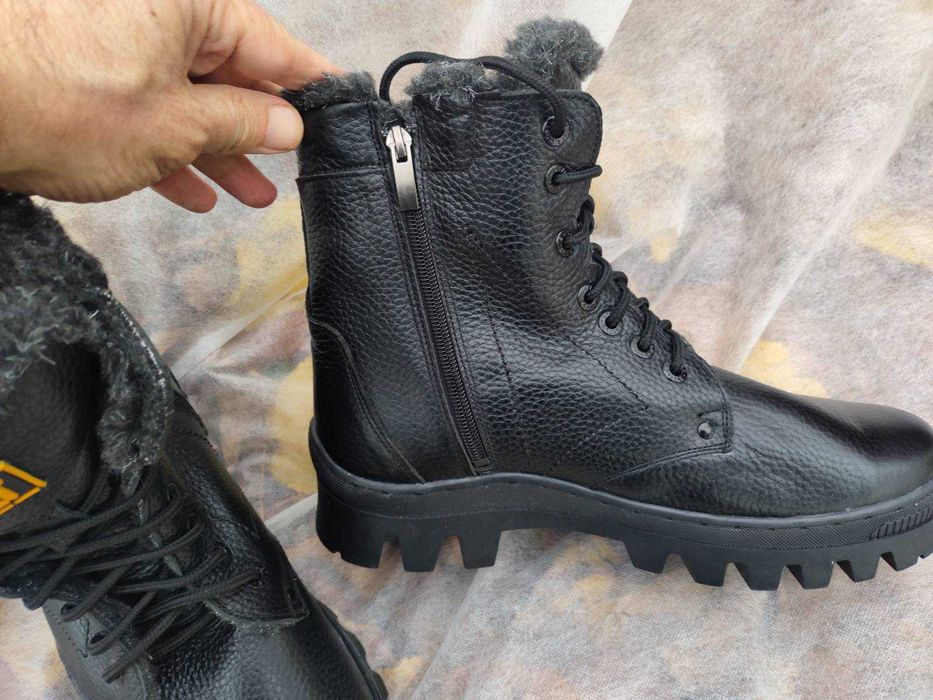 Берцы, Берци, Ботинки, Черевики, мужские зимние кожа на меху до 50р