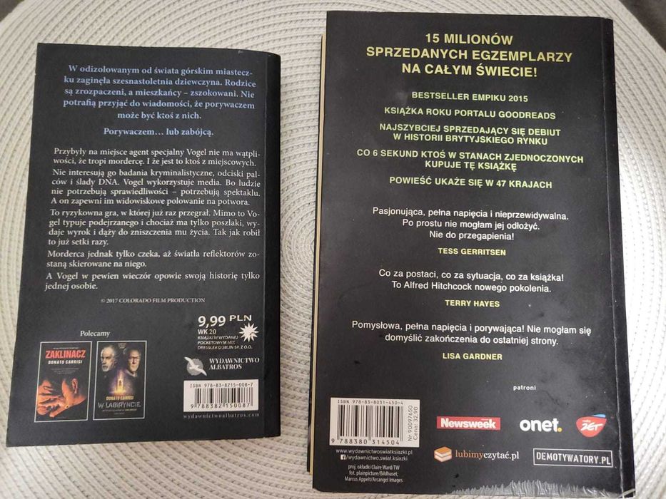 Donato Carrisi, Dziewczyna we mgle, Paula Hawkins, Dziewczyna z pociągu