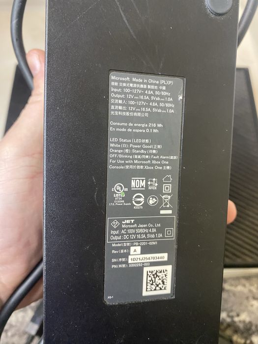 Xbox one 1540 без блоку живлення