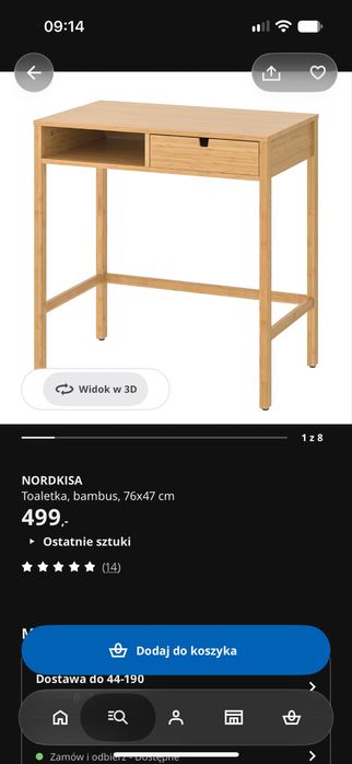 Toaletka ikea nordkisa