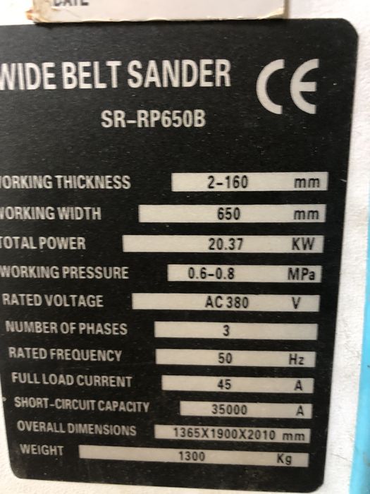 Szlifierka szerokotaśmowa Winter Sandomat 650 B