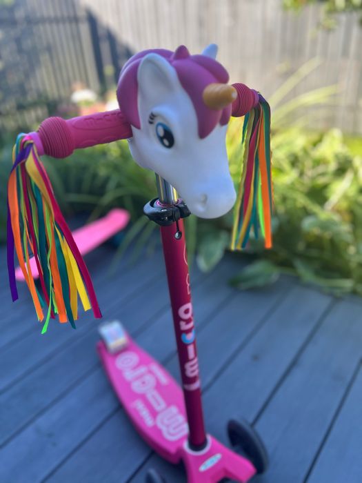 Hulajnoga dla dziecka Micro Maxi Deluxe. Różowa. 5-12 lat. Akcesoria