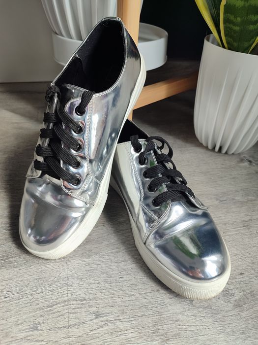 Sneakersy , trampki #srebrne
