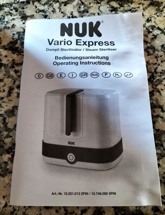 Esterilizador a Vapor NUK Vario Express
