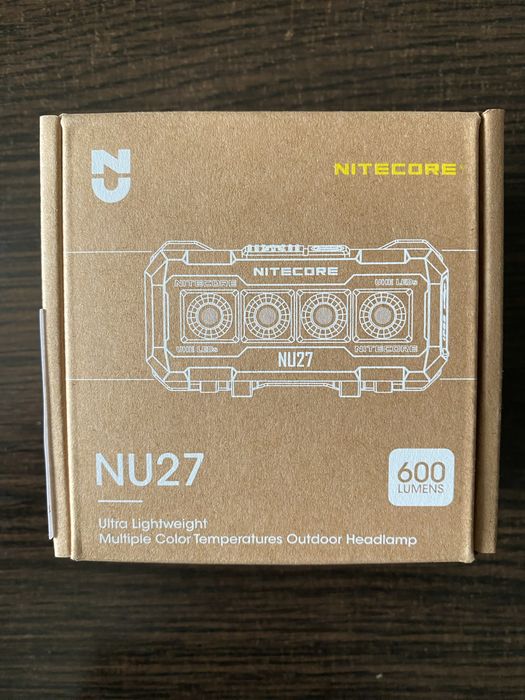 Налобний ліхтар Nitecore NU27, білий або чорний