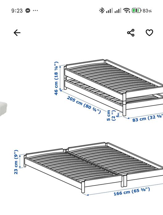 Cama empilhável - serve de sofá, cama solteiro ou de casal