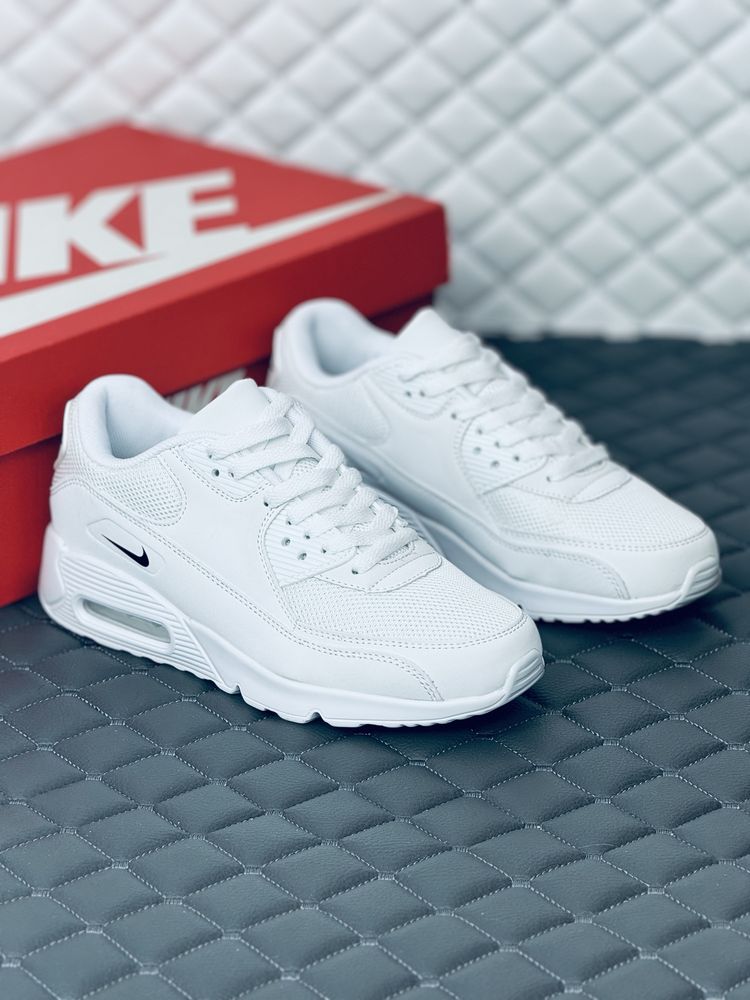 Кроссовки женские весенние Nike Air Max 90 all white кросовки Найк 90: ...