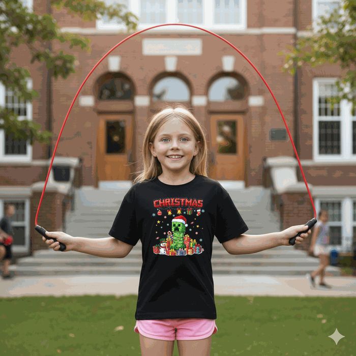 Koszulka dziecięca czarna creeper w minecraft prezent święta 152