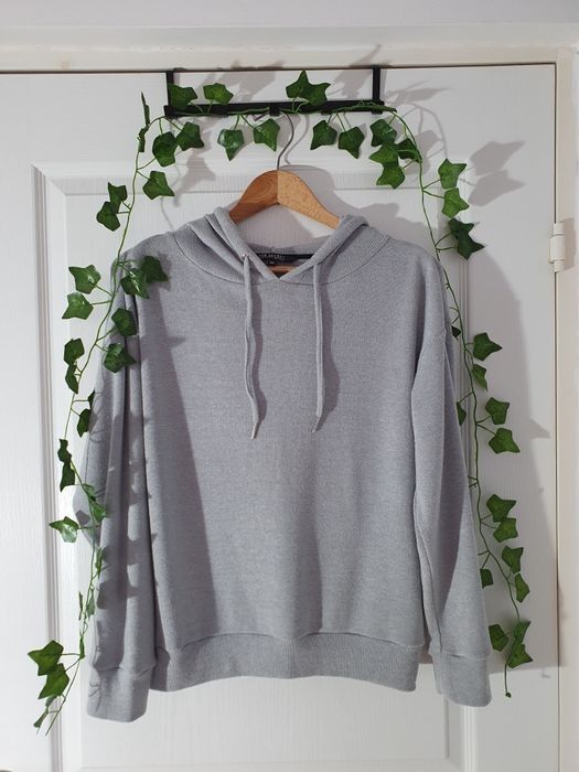 Sweter z kapturem w stylu bluzy szary Top Secret 34 XS