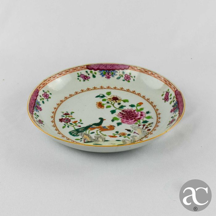 Prato Companhia das Índias, decoração dos pavões, Qianlong, séc. XVIII