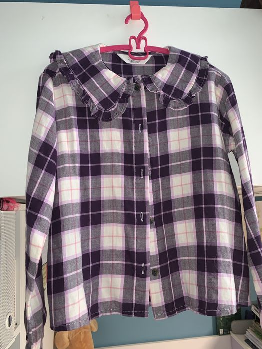 Bluzka elegancka z kołnierzykiem H&M r.140